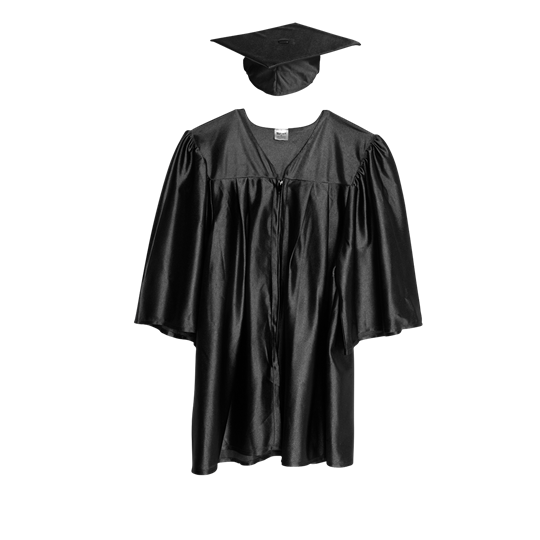 Unisex Shiny Graduation Cap & Gown with Tassel 2024/2023 Year