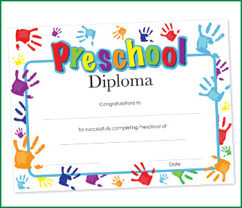diploma and certificate for preschool and kindergarten graduation alphabet u