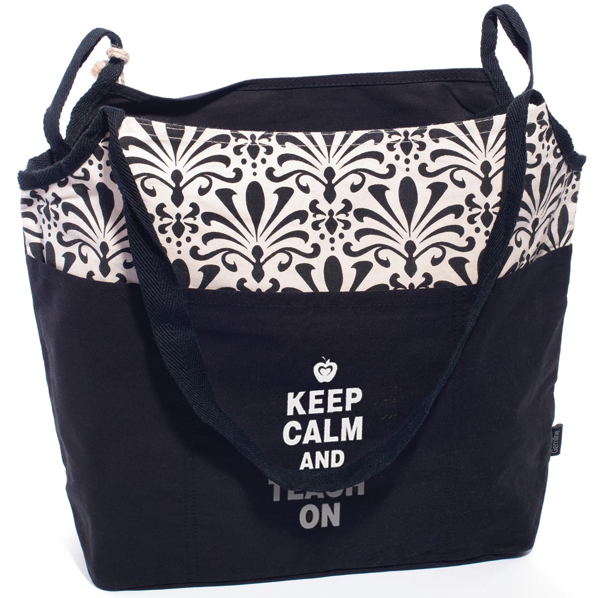 black reversible tote bag